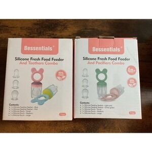 Bessentials Silicone Fresh Food Feeder Pacifier Teether Combo 4 Months+